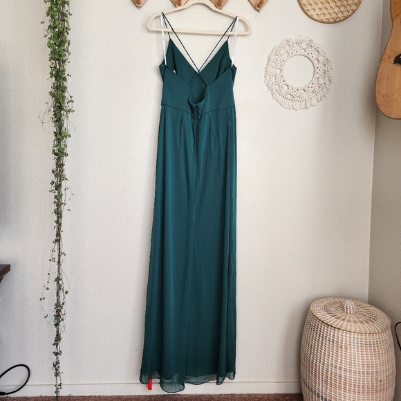 Thread Bridesmaids Style TH009 Cora In Hunter Green Gown Racerback NWT S… - Picture 4 of 8
